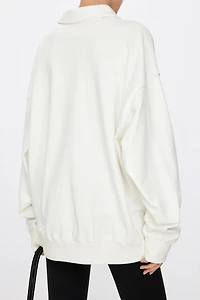Japanese 100% Cotton Knit Polo Collar Hoodie