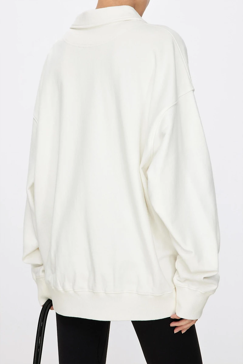 Japanese 100% Cotton Knit Polo Collar Hoodie