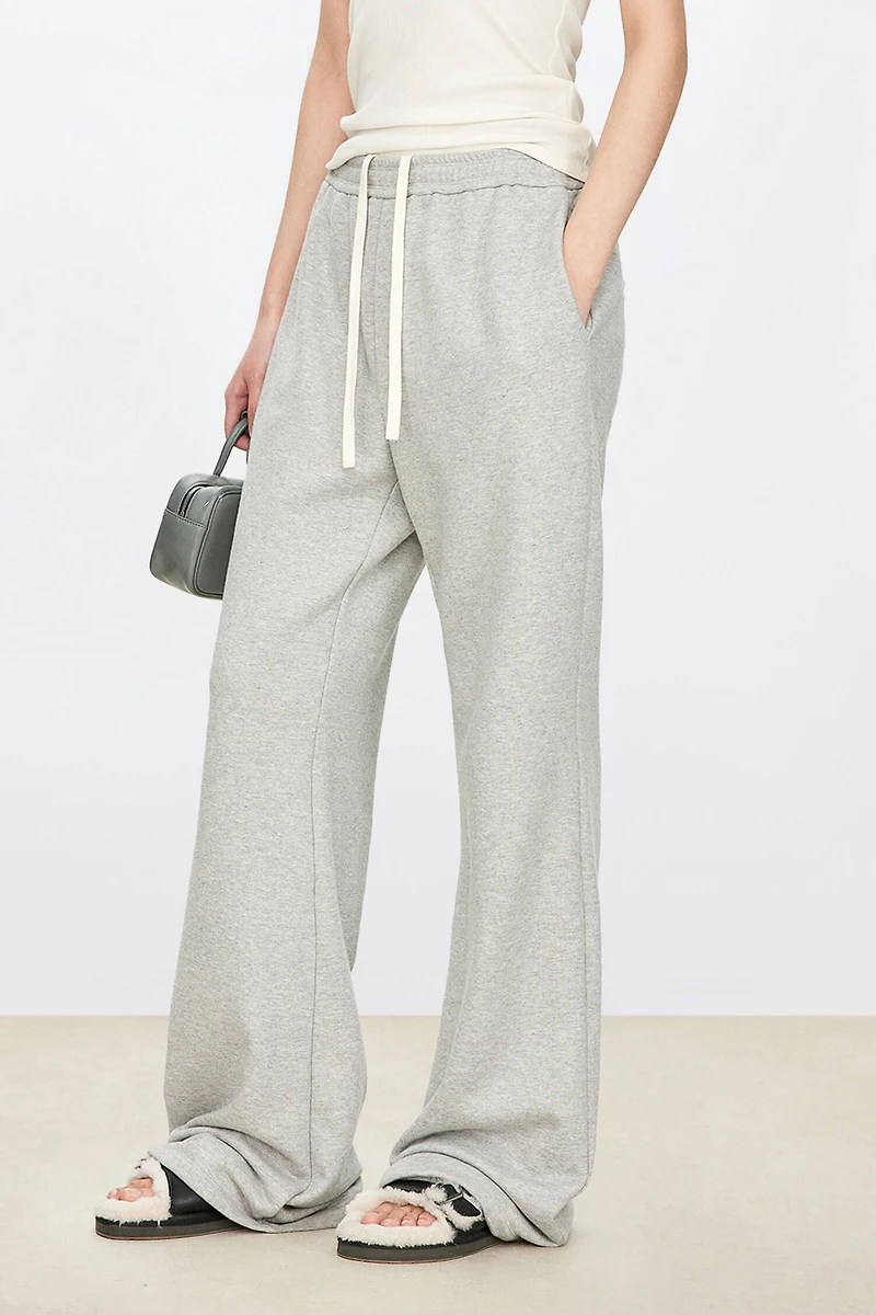 Japanese Cotton Terry Structured Flared Sweatpants