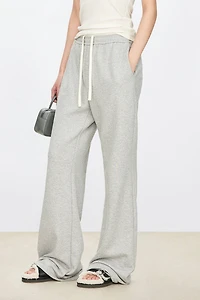 Japanese Cotton Terry Structured Flared Sweatpants