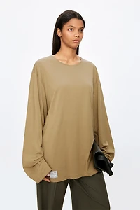 Japanese Fine Cotton Knit Long Sleeve Top