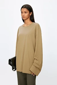 Japanese Fine Cotton Knit Long Sleeve Top
