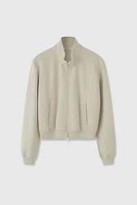 Japanese Pure Cotton Classic Stand-Collar Sweatshirt Jacket