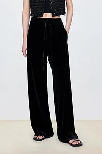 Japanese Velvet Stretch Airy Pants