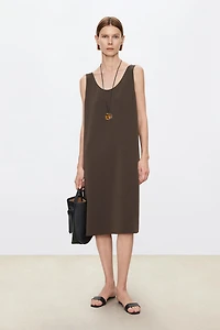Japanese High-Density Triacetate Sleeveless Dress