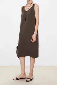Japanese High-Density Triacetate Sleeveless Dress