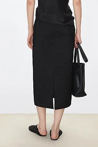 Japanese Nylon Silk Double-Layer Waist Cincher Skirt