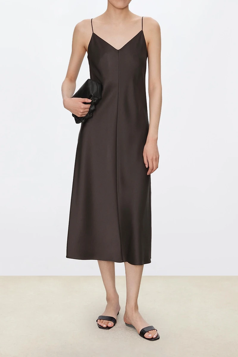 Japanese Triacetate Double-cotton Satin Cami Dress