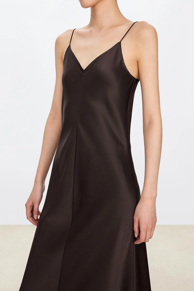 Japanese Triacetate Double-cotton Satin Cami Dress