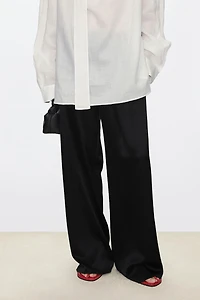 Japanese Triacetate Floor‑length Wide-leg Pants