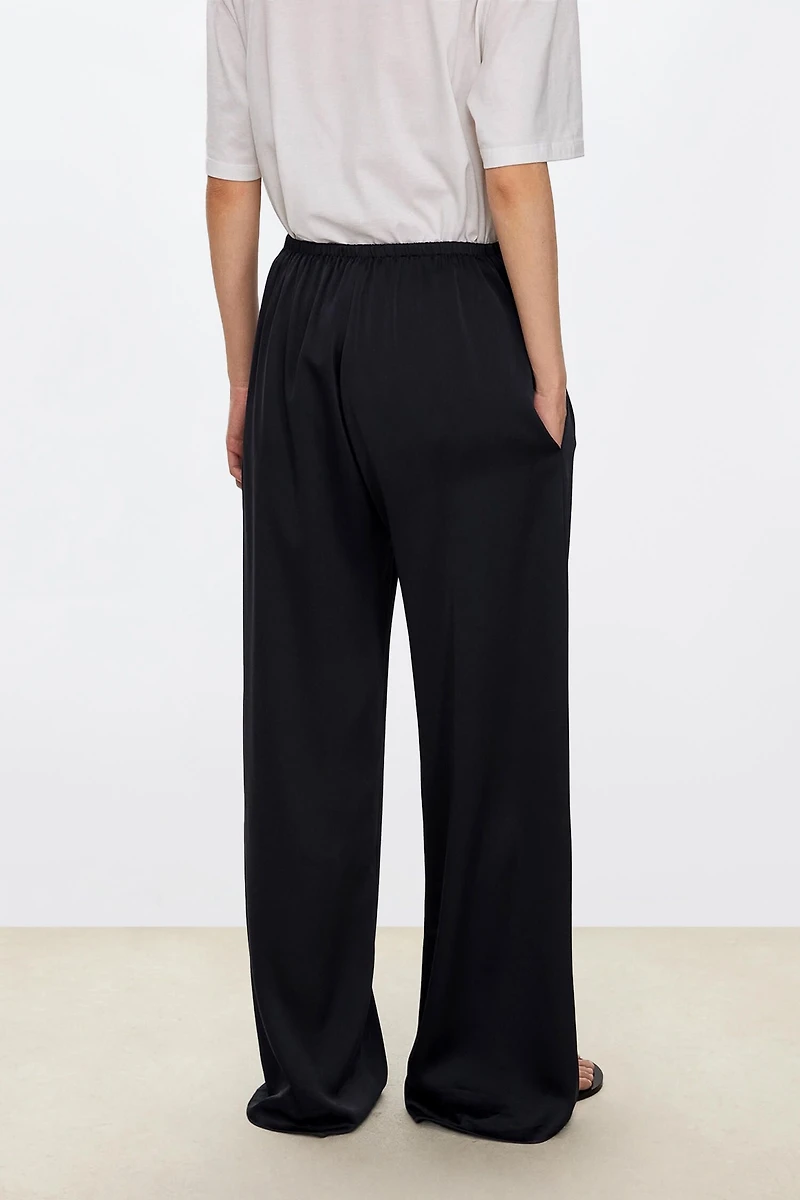 Japanese Triacetate Floor‑length Wide-leg Pants