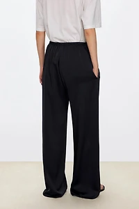 Japanese Triacetate Floor‑length Wide-leg Pants