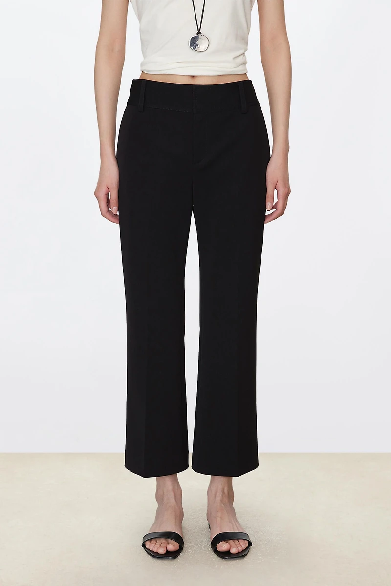 Japanese Triacetate Nine-Length Side-Slit Trousers