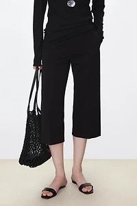 Japanese Triacetate Seven-Length Side-Slit Trousers