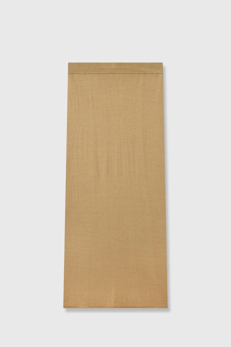 Lightweight Silk Gauze + Silk-Cotton Blend Skirt