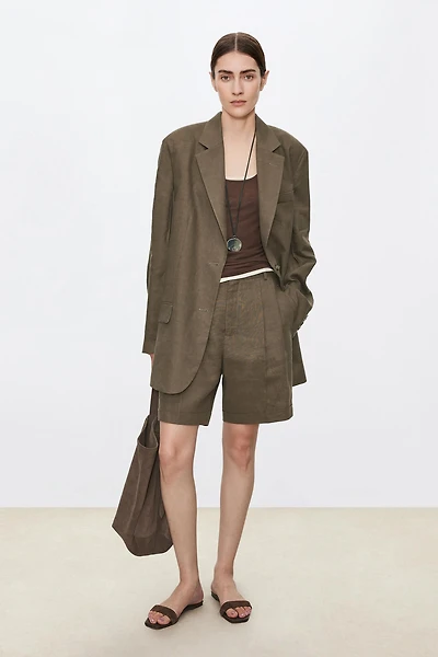 Linen Cuffed Shorts