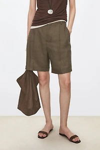 Linen Cuffed Shorts