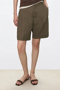 Linen Cuffed Shorts