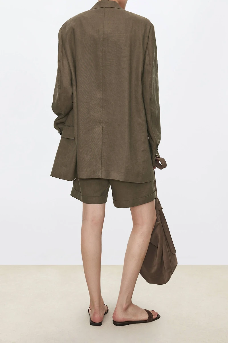 Linen Cuffed Shorts