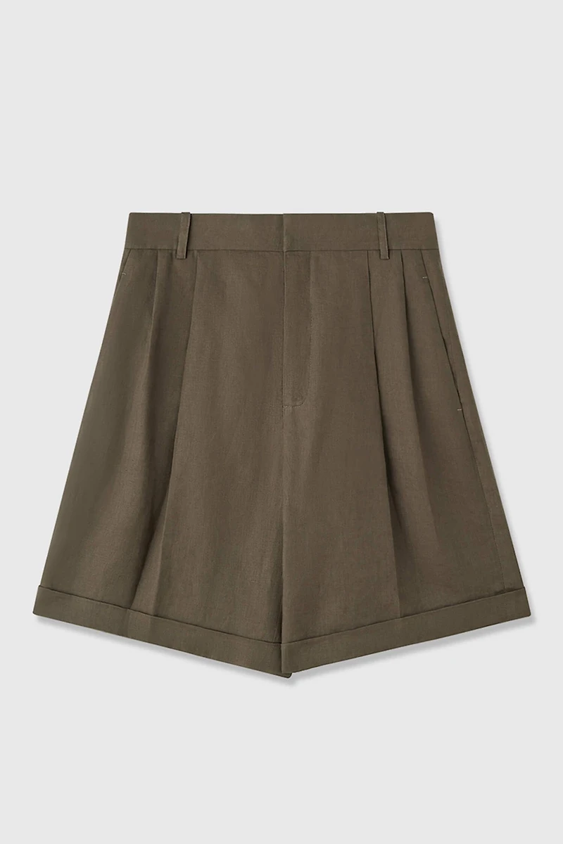 Linen Cuffed Shorts
