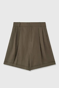 Linen Cuffed Shorts