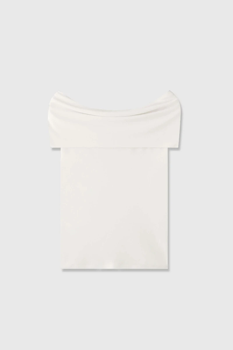 Luxe Silk Knit Off-Shoulder Top