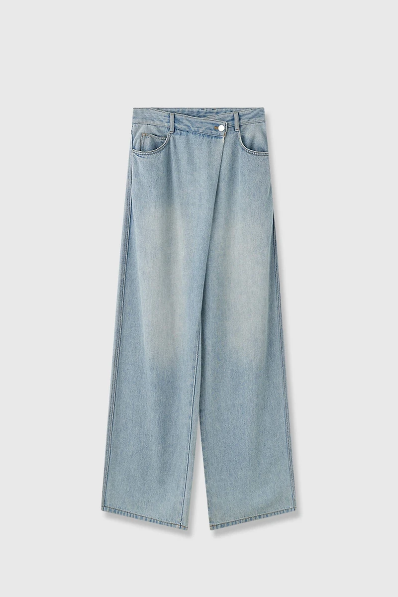 Lyocell Denim Straight-Leg Jeans