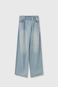 Lyocell Denim Straight-Leg Jeans