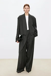 MARZOTTO Pure Wool Collarless Blazer