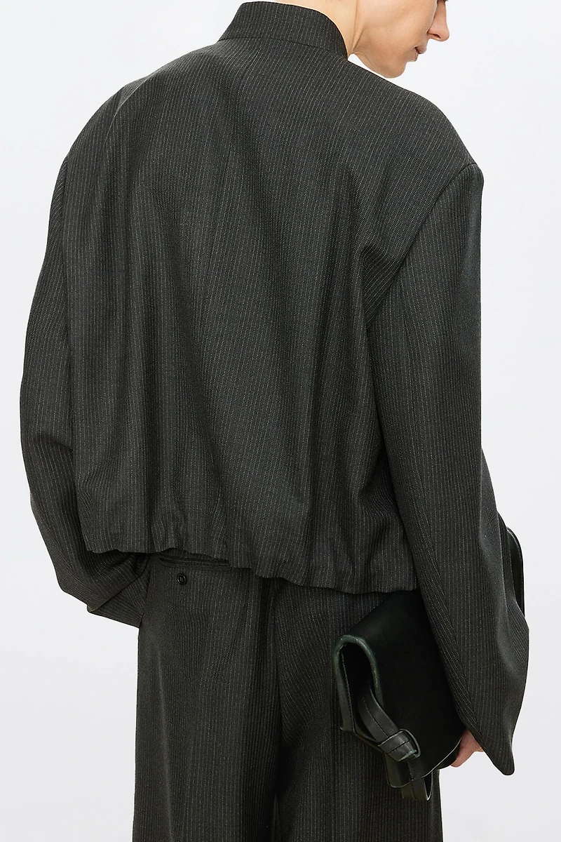 MARZOTTO Pure Wool Collarless Blazer