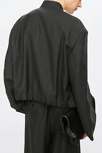 MARZOTTO Pure Wool Collarless Blazer