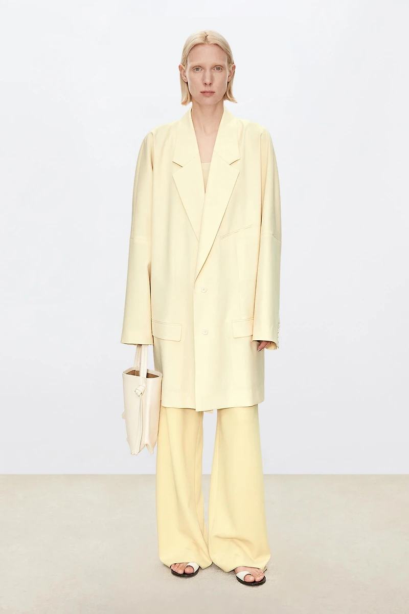 MARZOTTO Wool Blend Batwing Sleeve Blazer