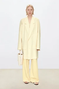 MARZOTTO Wool Blend Batwing Sleeve Blazer