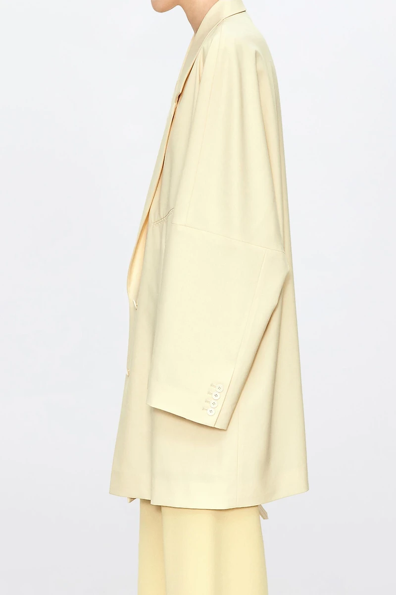 MARZOTTO Wool Blend Batwing Sleeve Blazer