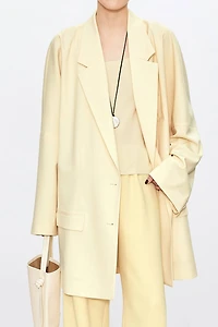 MARZOTTO Wool Blend Batwing Sleeve Blazer