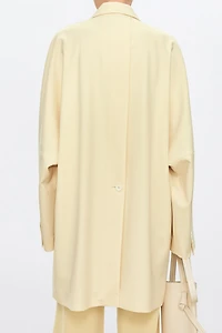 MARZOTTO Wool Blend Batwing Sleeve Blazer
