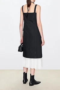 MARZOTTO Deconstructed Wool-Silk Layered Vest Dress