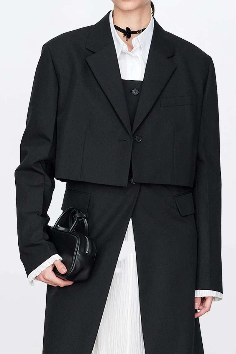 MARZOTTO Fake Two-Piece Blazer Shorts