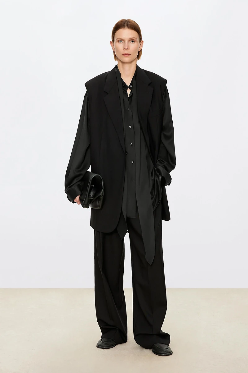 MARZOTTO Wool & Silk-Blend Panel Pants
