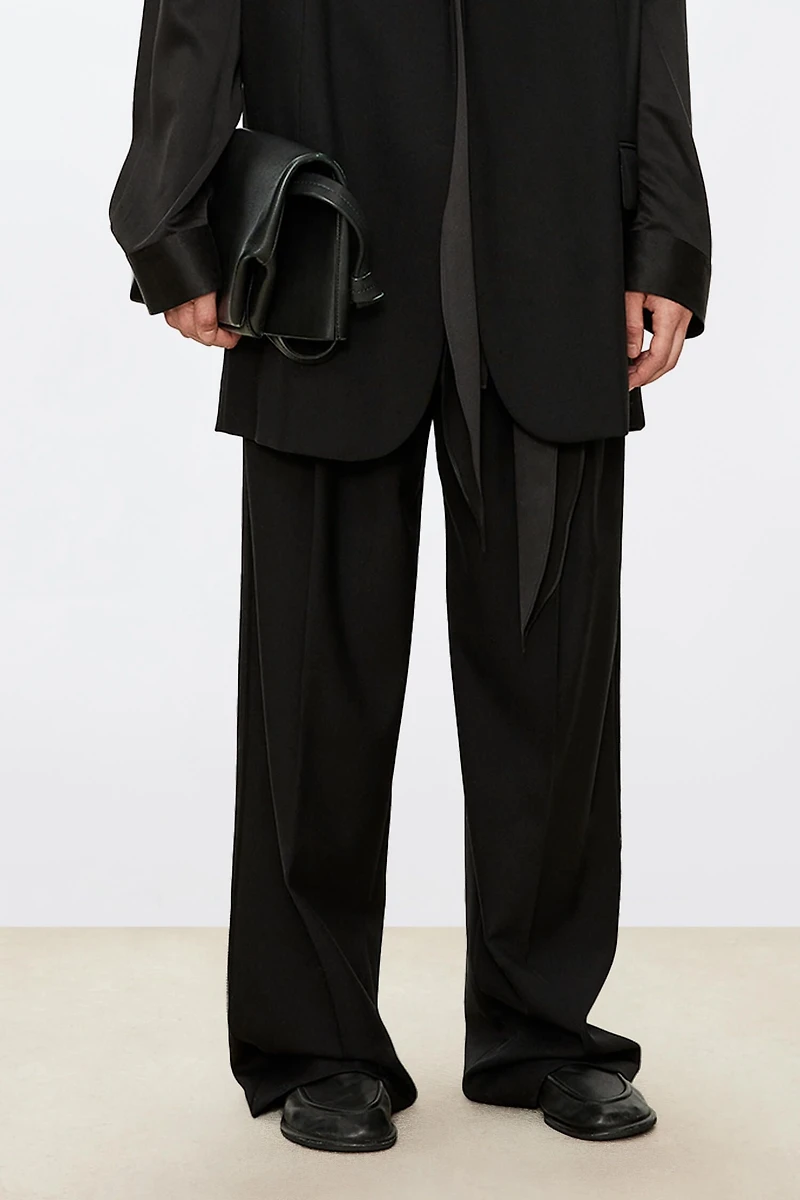 MARZOTTO Wool & Silk-Blend Panel Pants