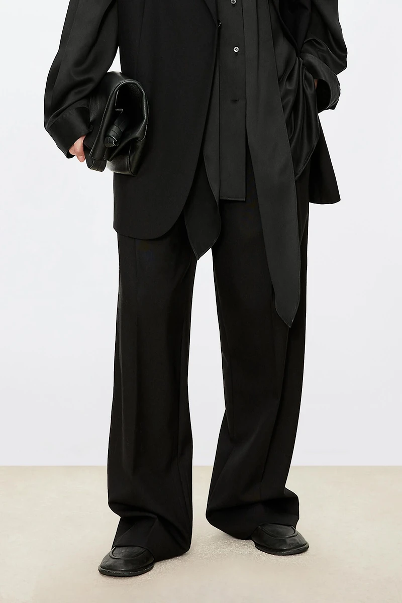 MARZOTTO Wool & Silk-Blend Panel Pants