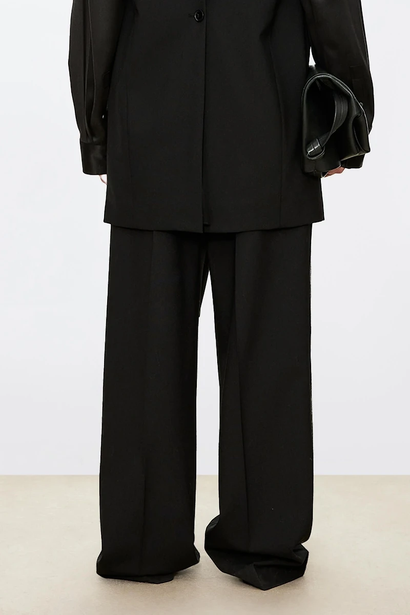 MARZOTTO Wool & Silk-Blend Panel Pants