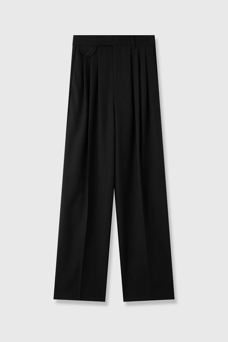 MARZOTTO Wool & Silk-Blend Panel Pants