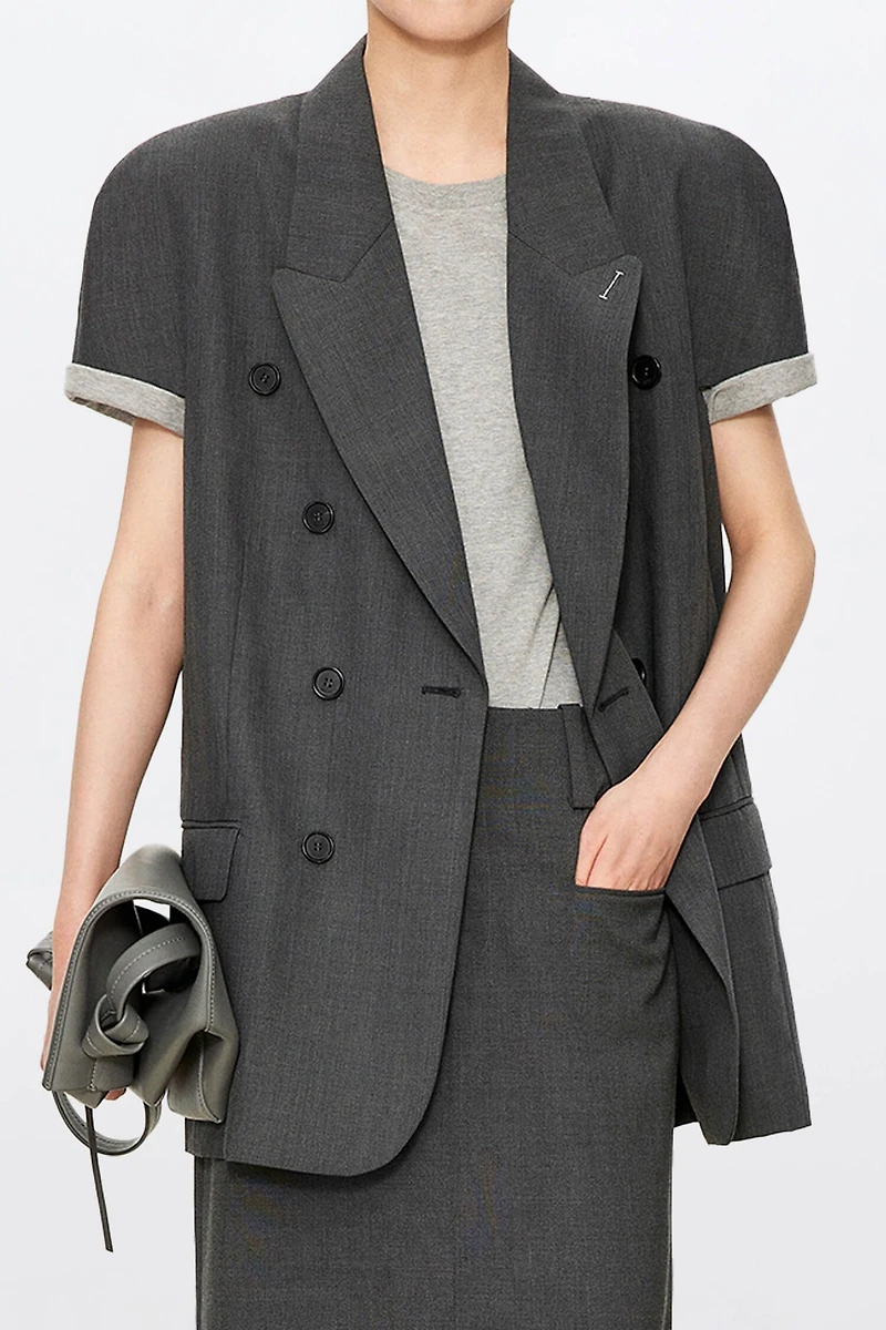 MARZOTTO Wool Short‑sleeve Suit