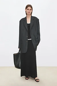 MARZOTTO Wool Striped Structured Blazer