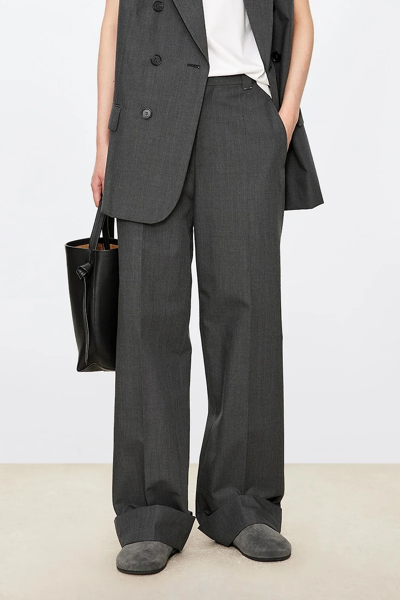 MARZOTTO Wool Turn‑up Pants
