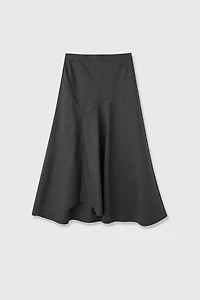 MARZOTTO Worsted Wool Paneled Skirt