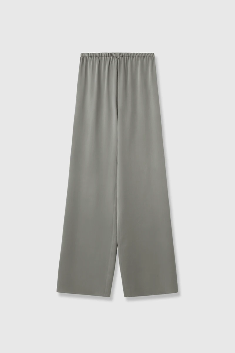 Matte Glossy Sand Washed Silk Trousers