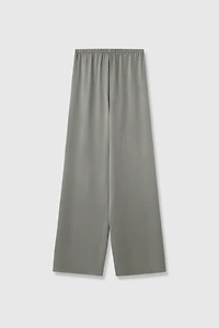 Matte Glossy Sand Washed Silk Trousers