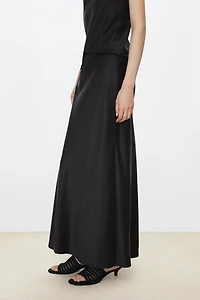 Matte Sand Washed Silk A-line Skirt